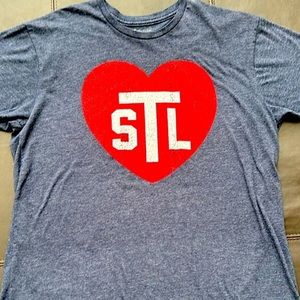 ORIGINAL RETRO BRAND Heart STL St. Louis T-Shirt